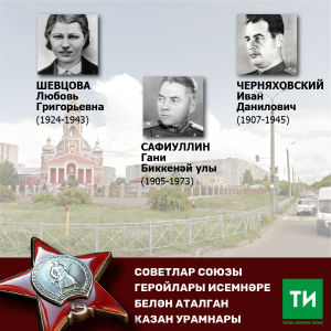 Казанның кайсы урамнары Советлар Союзы Геройлары исемнәрен йөртә?