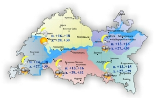 4 августка һава торышы һәм ай календаре