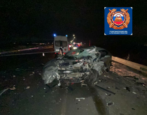 Баулы районында җиңел машина фурага бәрелгән мизгел видеога эләккән, йөртүче һәлак