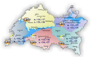 4-5 августка һава торышы һәм ай календаре