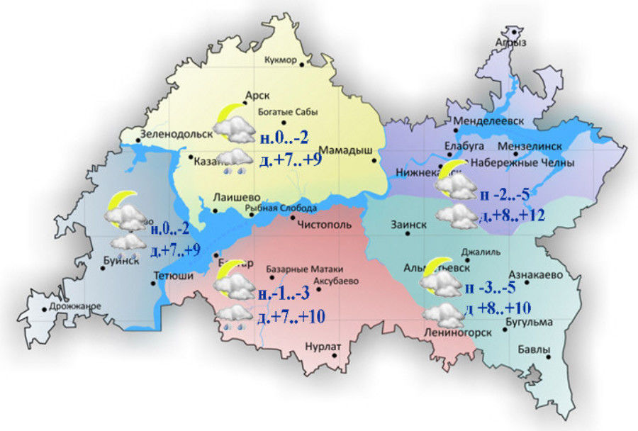 18-19 октябрьгә һава торышы һәм ай календаре