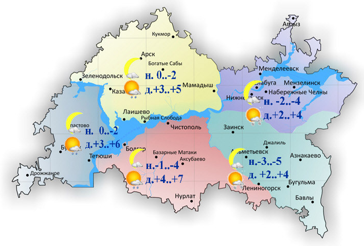 8-9 мартка һава торышы һәм ай календаре