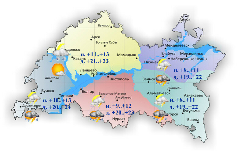 26 июньгә һава торышы һәм ай календаре