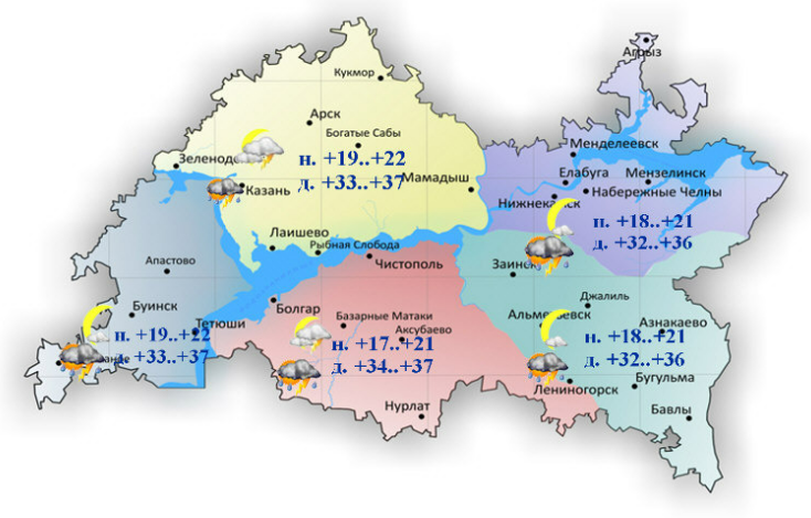 30-31 июльгә һава торышы һәм ай календаре