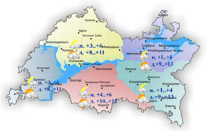 12-13 майга һава торышы һәм ай календаре