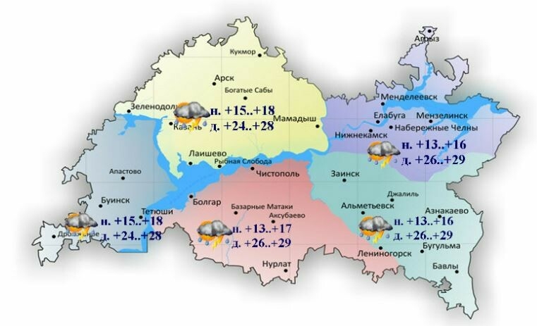 6 июньгә һава торышы һәм ай календаре