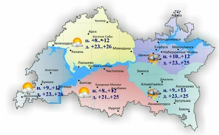 14-15 июльгә һава торышы һәм ай календаре