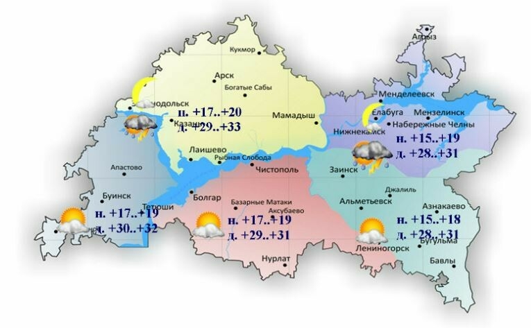 10 июльгә һава торышы һәм ай календаре