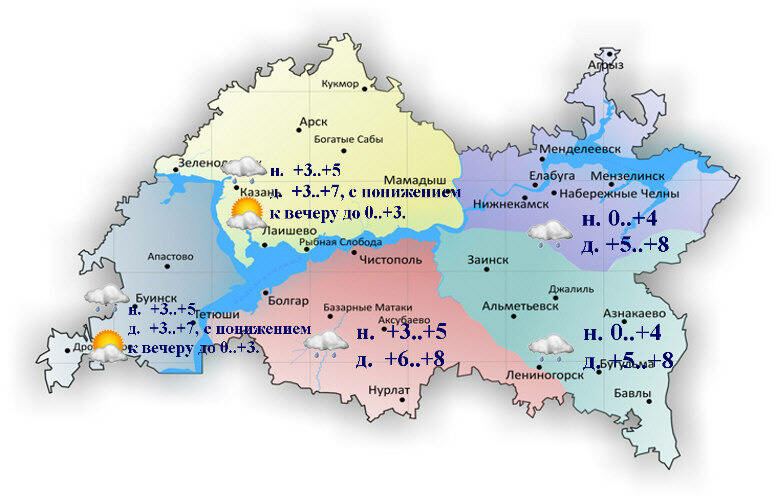 25 ноябрьгә һава торышы