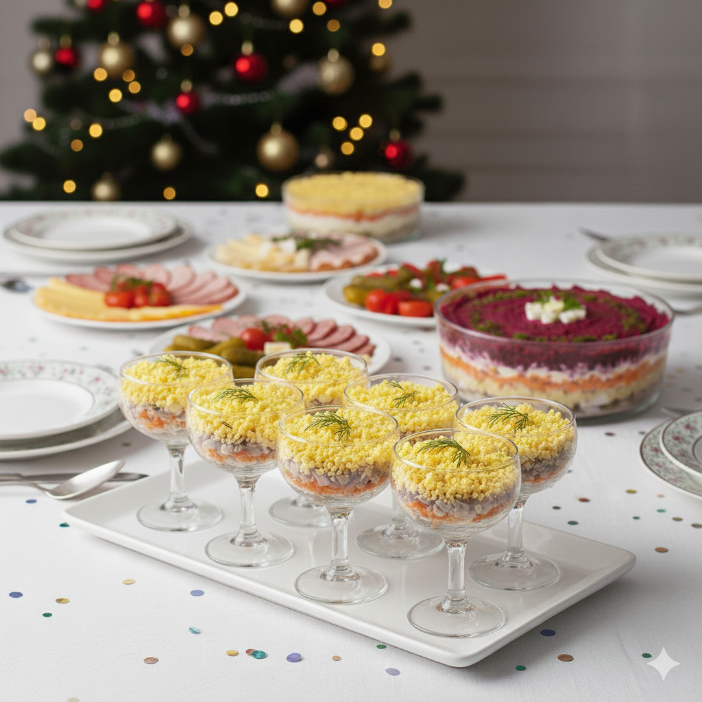 Яңа ел табынына «Мимоза» салаты: киңәшләр һәм 3 рецепт