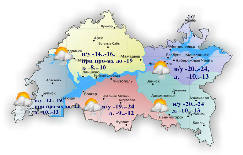 19 февральгә һава торышы