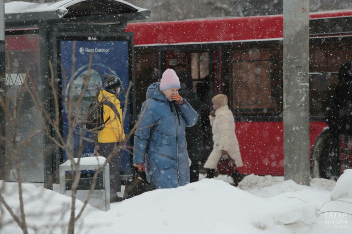 Буран сәбәпле, Казанда автобус маршрутларын үзгәрттеләр
